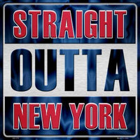 Straight Outta New York Giants NFL Novelty Metal Square Sign