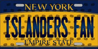 New York Islanders NHL Fan New York Novelty State Background Metal License Plate
