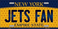 New York Jets NFL Fan New York State Background Novelty Metal License Plate