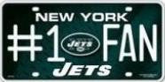 New York Jets #1 Fan Novelty Metal License Plate