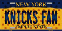 New York Knicks NBA Fan New York Novelty State Background Metal License Plate