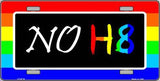 NO H8 Pride Metal Novelty License Plate