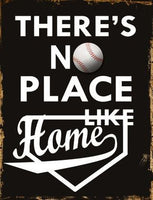 No Place Like Home Black Metal Novelty Parking Sign