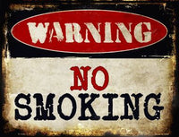 Warning No Smoking Metal Novelty Parking Sign