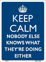 Keep Calm Nobody Else Knows Metal Novelty Parking Sign