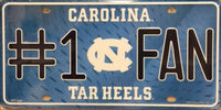 North Carolina Tar Heels #1 Fan Novelty Metal License Plate