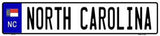 North Carolina Novelty Metal European License Plate