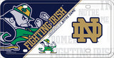 Notre Dame Deluxe Helmet Logo Novelty Metal License Plate