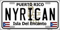 Nyrican Puerto Rico State Background Metal Novelty License Plate