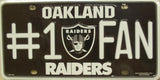 Oakland Raiders #1 Fan Novelty Metal License Plate