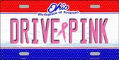 Drive Pink Ohio Novelty Metal License Plate