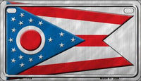 Ohio State Flag Metal Novelty Motorcycle License Plate