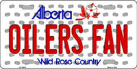 Edmonton Oilers NHL Fan Alberta Canada State Background Metal Novelty License Plate