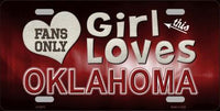 This Girl Loves Oklahoma Novelty Metal License Plate