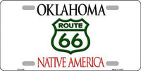 Route 66 Oklahoma Novelty Metal License Plate
