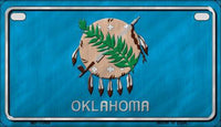 Oklahoma State Flag Metal Novelty Motorcycle License Plate