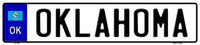 Oklahoma Novelty Metal European License Plate