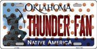 Oklahoma City Thunder NBA Fan Oklahoma Novelty State Background Metal License Plate