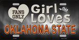 This Girl Loves Oklahoma State Novelty Metal License Plate
