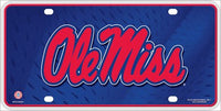 Ole Miss Rebels Deluxe Helmet Logo Novelty Metal License Plate