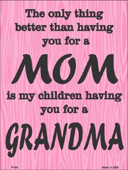 The Only Thing Better Then Mom Metal Novelty Parking Sign