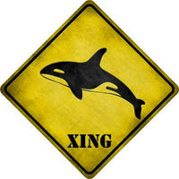 Orca Xing Novelty Metal Crossing Sign