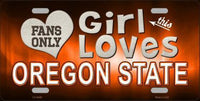 This Girl Loves Oregon State Novelty Metal License Plate