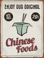 Original Chinese Food Metal Novelty Parking Sign