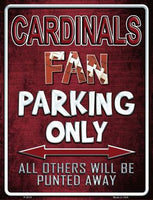 Arizona Cardinals Fan Novelty Parking Sign