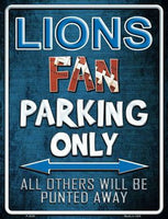 Detroit Lions Fan Novelty Parking Sign