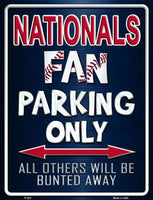 Washington Nationals Fan Novelty Parking Sign