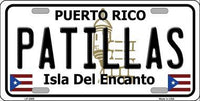 Patillas Puerto Rico State Background Metal Novelty License Plate