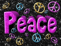 Peace Metal Novelty Parking Sign