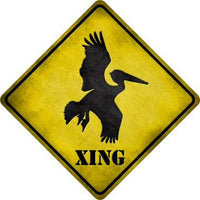 Pelican Xing Novelty Metal Crossing Sign