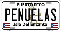 Penuelas Puerto Rico State Background Metal Novelty License Plate