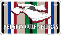 Persian Gulf Veteran Metal Novelty Motorcycle License Plate