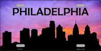 Philadelphia City Silhouette Metal Novelty License Plate