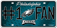 Philadelphia Eagles #1 Fan Novelty Metal License Plate
