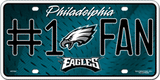 Philadelphia Eagles #1 Fan Novelty Metal License Plate