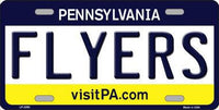 Philadelphia Flyers Pennsylvania Novelty State Background Metal License Plate