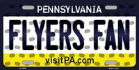 Philadelphia Flyers NHL Fan Pennsylvania Novelty State Background Metal License Plate