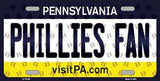 Philadelphia Phillies MLB Fan Pennsylvania Novelty State Background Metal License Plate