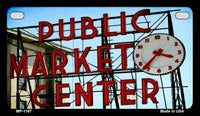 Pike Place Market Center Metal Novelty Motorcycle License Plate