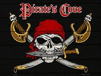 Pirates Cove Metal Novelty Parking Sign