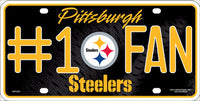 Pittsburgh Steelers #1 Fan Novelty Metal License Plate