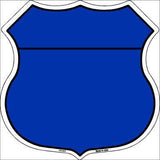 Blue Black Plain Highway Shield Metal Sign