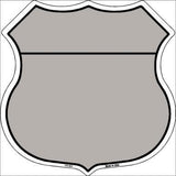 Gray Black Plain Highway Shield Metal Sign