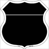 Black White Plain Highway Shield Metal Sign