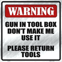 Please Return Tools Novelty Metal Square Sign
