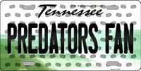Nashville Predators NHL Fan Tennessee Novelty State Background Metal License Plate